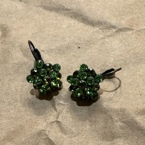 Vintage Elegant Green Crystal Earrings